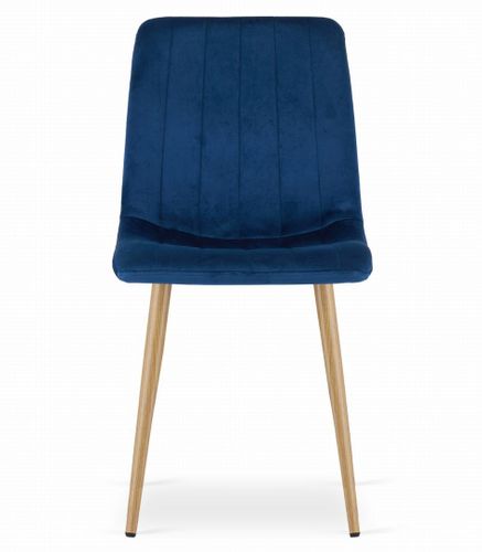 Krzesło LAVA - granat aksamit / nogi kolor drewna na Arena.pl