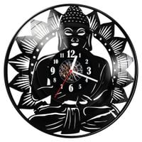 Zegar ścienny z płyty winylowej Budda 1793.14