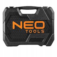 NEO TOOLS Klucze Nasadowe 1/4, 1/2, 82 el. CrV Zestaw Narzędzi Walizka