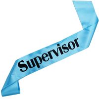 Supervisor - turkusowa szarfa z czarnym nadrukiem