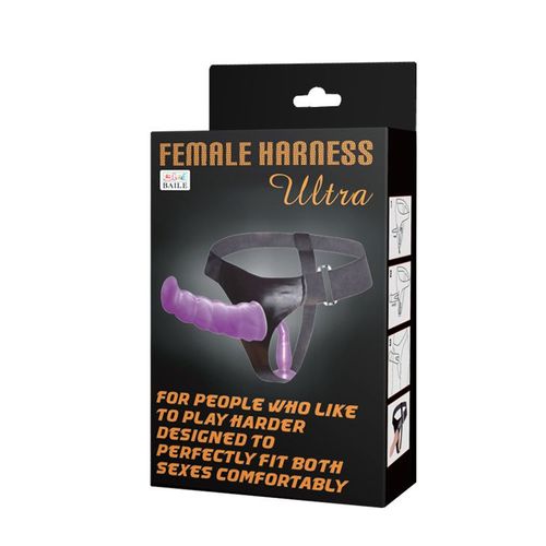 Podwójny Damski Sztuczny Członek - Dildo Na Paskach Ultra Female Harness na Arena.pl