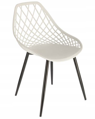 krzesło aranda białe + czarne nogi (nowy kod 15.10.2025) na Arena.pl