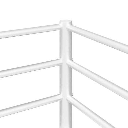 Łóżko piętrowe bez materaca, białe, 75x190 cm, stal na Arena.pl