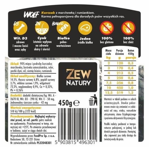 WOLF Chiken 450 gr baton na Arena.pl