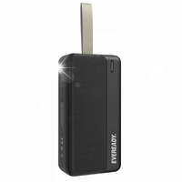 DUŻY Power-Bank Eveready 30000mAh 2xUSB USB-C Typ-C micro-USB czarny