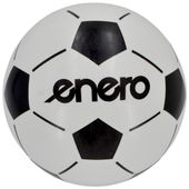 PIŁKA NOŻNA WINYLOWA BIEDRONKA SOCCER BIAŁO CZARNA 21CM 85G ENERO