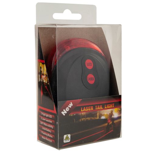Lampka Rowerowa Laserowa 5 Led Laser na Arena.pl