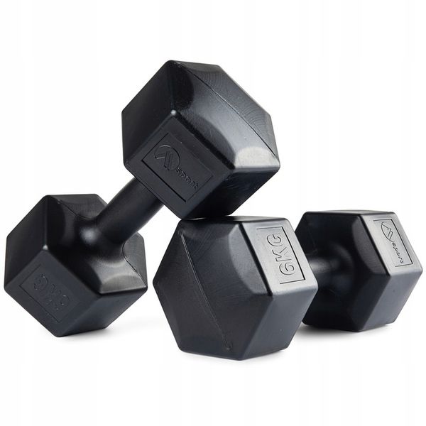 Hantle bitumiczne hexagonalne ciężarki 2x6kg zdjęcie 4