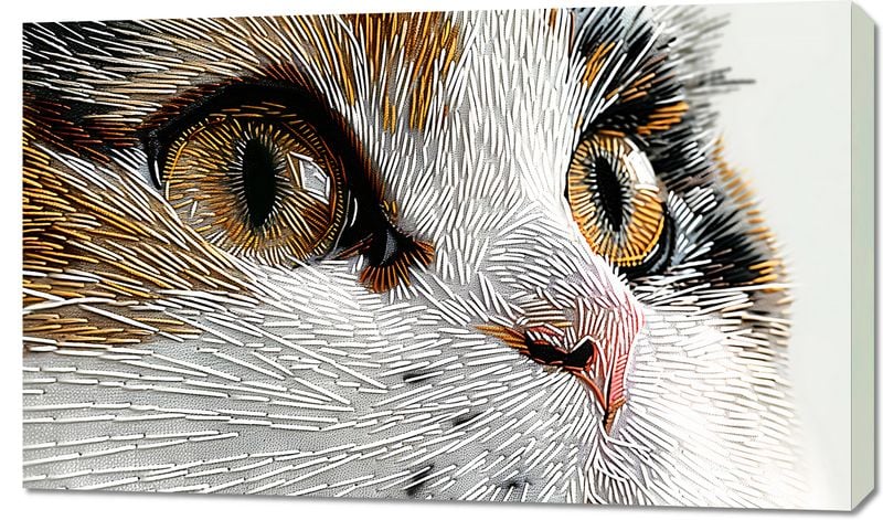 Obraz 100x60cm Nitkowany Kot zdjęcie 1