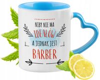 Dla Barber Kubek Błękitny Z Uszkiem W Kształcie Serca Na Prezent