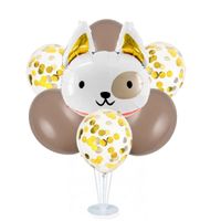 Zestaw balonów na stojaku Biały Piesek