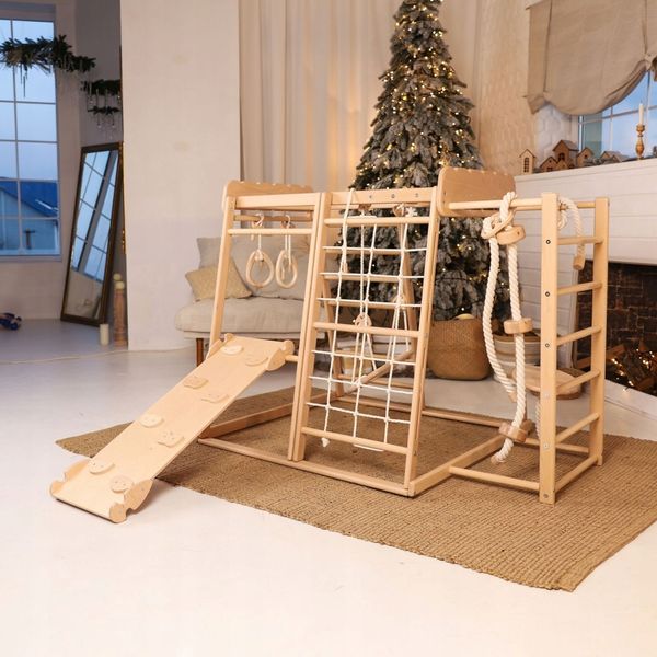 domowy plac zabaw Skandiko basic - drewno zdjęcie 12