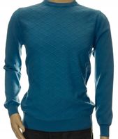 STROKERS klasyczny elegancki sweter męski z bawełny 3XL XXXL morski