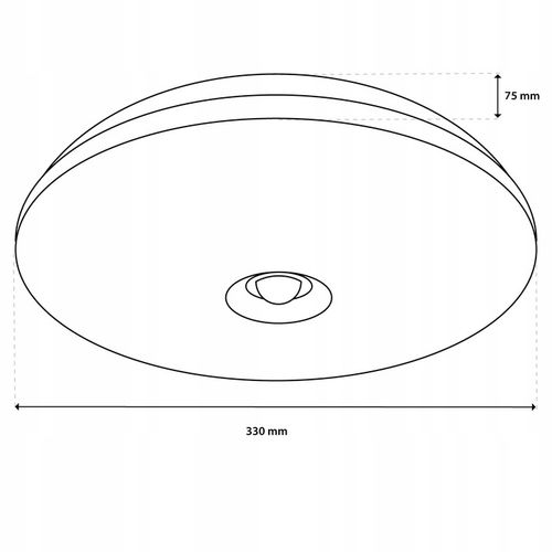 Plafon LED Panel Natynkowy Okrągły Lampa Sufitowa CZUJNIK RUCHU 18W 33 na Arena.pl