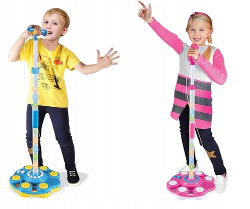 MIKROFON STOJĄCY DLA DZIECI ZE STATYWEM KARAOKE MP3 GŁOŚNIK na Arena.pl