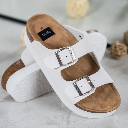 Białe Klapki Na Platformie r.40 na Arena.pl