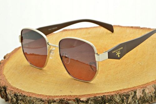 Damskie OKULARY PRZECIWSŁONECZNE UV Rebecca Moore Srebrno Brązowe na Arena.pl