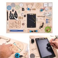 Tablica Manipulacyjna Sensoryczna Rozwojowa Edukacyjna dla Dzieci 75x50 cm