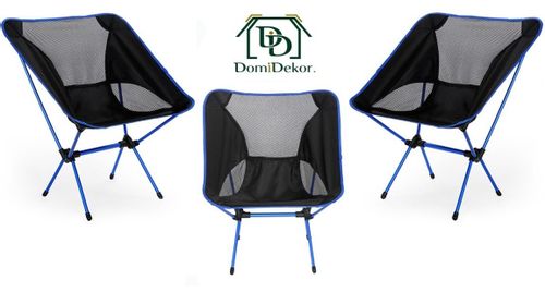KRZESŁO TURYSTYCZNE SKŁADANE WĘDKARSKIE KEMPINGOWE NIEBIESKIE 2 SZTUKI na Arena.pl