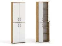 Szafa biurowa Pola 215 - 4D 60cm Hikora + białe drzwi