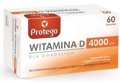 Protego Witamina D 4000 Dla Dorosłych 60 Kapsułek Długi Termin Ważności