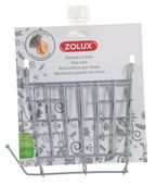 Zawieszany paśnik na siano z uchwytem na owoce dla gryzoni - szary 19x17cm