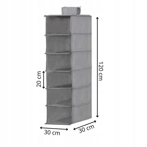 ORGANIZER WISZĄCY DO SZAFY WIESZAK 6 PÓŁEK REGAŁ NA UBRANIA na Arena.pl