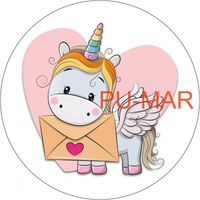 Opłatek na tort Urodziny Jednorożec Konik Pegaz Koń Kuc Tekst Gratis