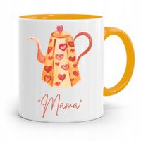 Kubek Żółty Prezent Dla Mamy Matki Mamusi Mama Z Nadrukiem Ze Zdjęciem