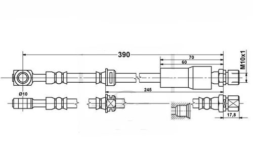 Opel Vectra B Zestaw Przewodów Hamulcowych Teflonowych W Oplocie Stalowym na Arena.pl
