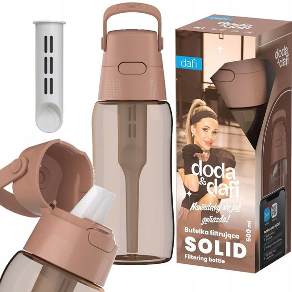 DODA & DAFI SOLID 0,5 Butelka filtrująca barwiona Mocha Mousse zdjęcie 1