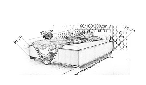 KLASYCZNE ŁÓŻKO TAPICEROWANE 120X200 BEZ ZAGŁOWIA na Arena.pl