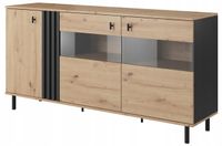 Komoda 3D witryna 165 LAMEL artisan antracyt LM