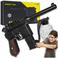 PISTOLET NA KULKI PLASTIKOWE METALOWY KARABIN ASG + ZESTAW 800 KULEK