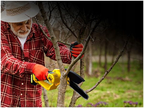 PIŁA ŁAŃCUCHOWA AKUMULATOROWA 6" DO GAŁĘZI DREWNA GAŁĘZIÓWKA 2x AKUMULATOR zdjęcie 11