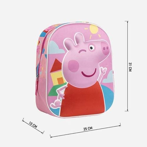 Plecak szkolny 3D Peppa Pig Różowy 25,0 x 31,0 x 10,0 cm na Arena.pl