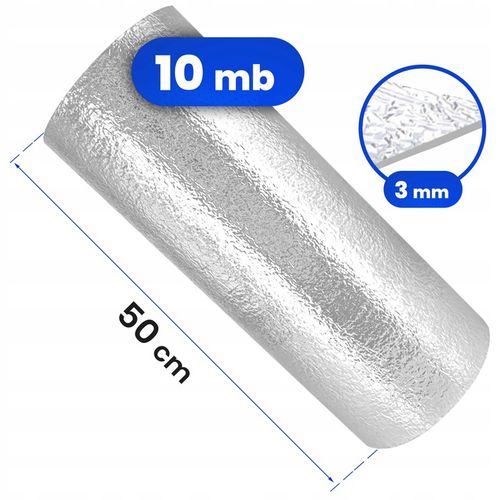 Ekran zagrzejnikowy VitArt 10000 x 500 x 3 mm ODBIJAJĄCY CIEPŁO MATA na Arena.pl