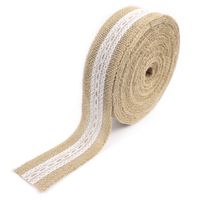 Taśma jutowa z koronką 5cm x 25m