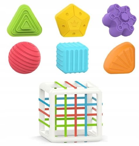 KOSTKA ELASTYCZNA SENSORYCZNA SORTER KWADRAT GUMKI na Arena.pl