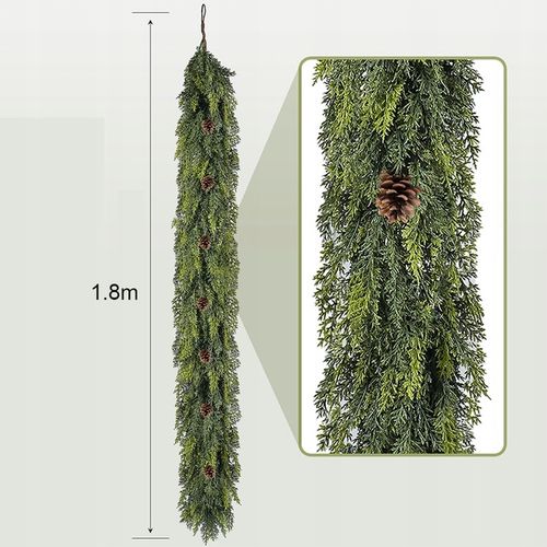 DIY WIENIEC ŚWIĄTECZNY 180CM Z SZYSZEK WIANEK CEDROWY DEKORACJA ŚWIĄTECZNA na Arena.pl