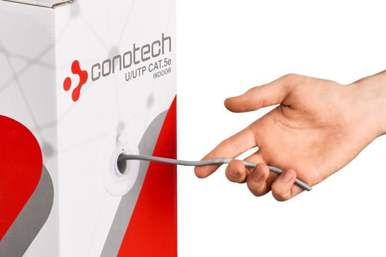 Kabel sieciowy U/UTP LAN kat. 5e Conotech na metry zdjęcie 2