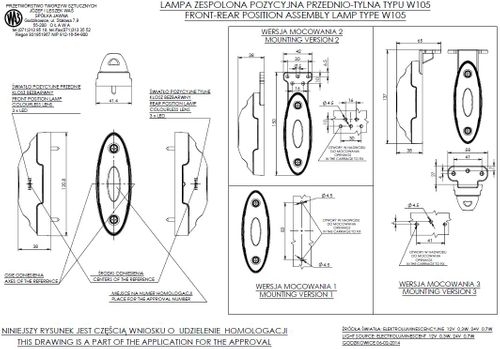 Lampa LED przednio-tylna 12V 24V PRAWA 818P/II na Arena.pl