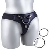 Pas Na Dildo Penisa Sex Strap On Z Obręczami, Uprząż 3 Ringi