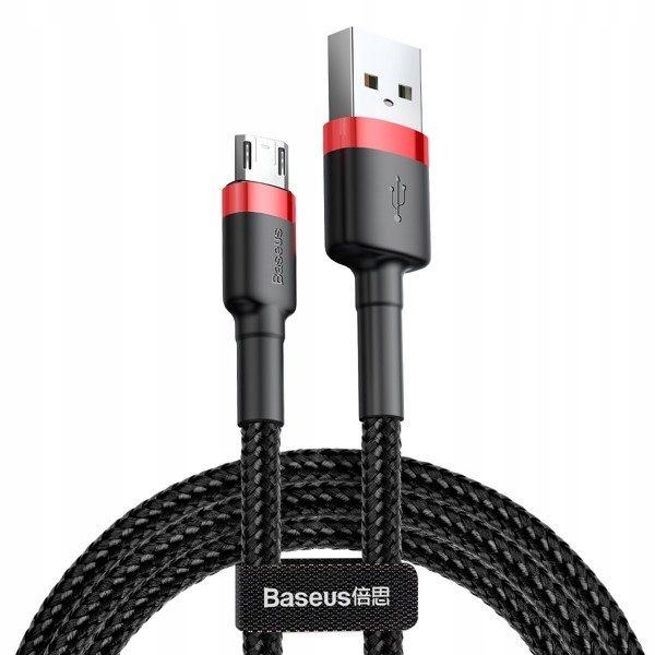 Baseus Nylonowy kabel przewód Micro USB 1.5A 2M microUSB CAMKLF-C91 zdjęcie 4