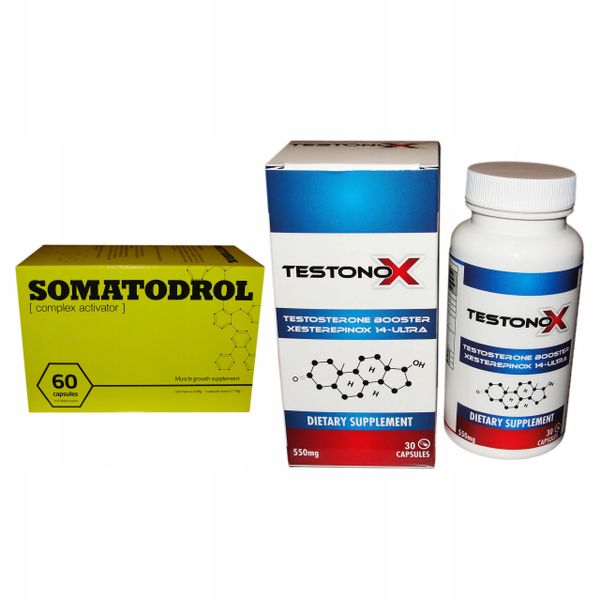 Somatodrol + Testonox Masa Siła Testosteron zdjęcie 1