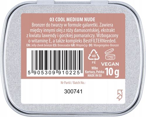 NAM SMART JELLY BRONZER DO TWARZY W FORMULE GALARETKI NR 03 COOL MEDIUM NUD na Arena.pl