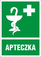 naklejka bhp inform. obh-01/de apteczka - tab tbi-9997