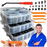 SPINKI KOŁKI KLIPSY SAMOCHODOWE DO TAPICERKI AUTA 630 EL ZESTAW + ŚCIĄGACZ