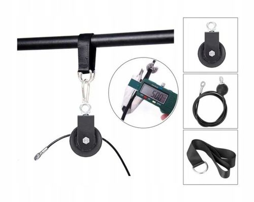 Wyciąg górny dolny do ściany sufitu zestaw domowy do ćwiczeń 110 kg + sznur na Arena.pl