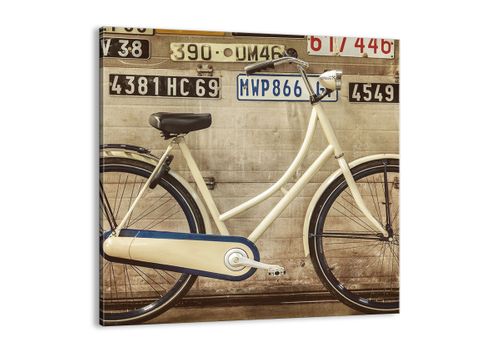 Obraz Na Płótnie - Rower Mur Tablica - 40X40 Cm - Ac40X40-3764 na Arena.pl